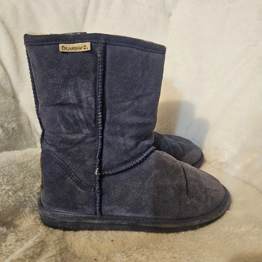Bearpaw Suede Boots Women's Winter Warm Comfort Casual Gray‎ Size 7